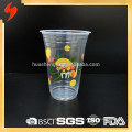 Inhouse Printing 500ml Clear Plastic Smoothies Cup with Dome Lid